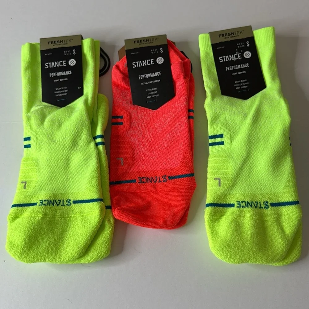 Stance Assortment of Performance Socks 3 Pairs Size Small
